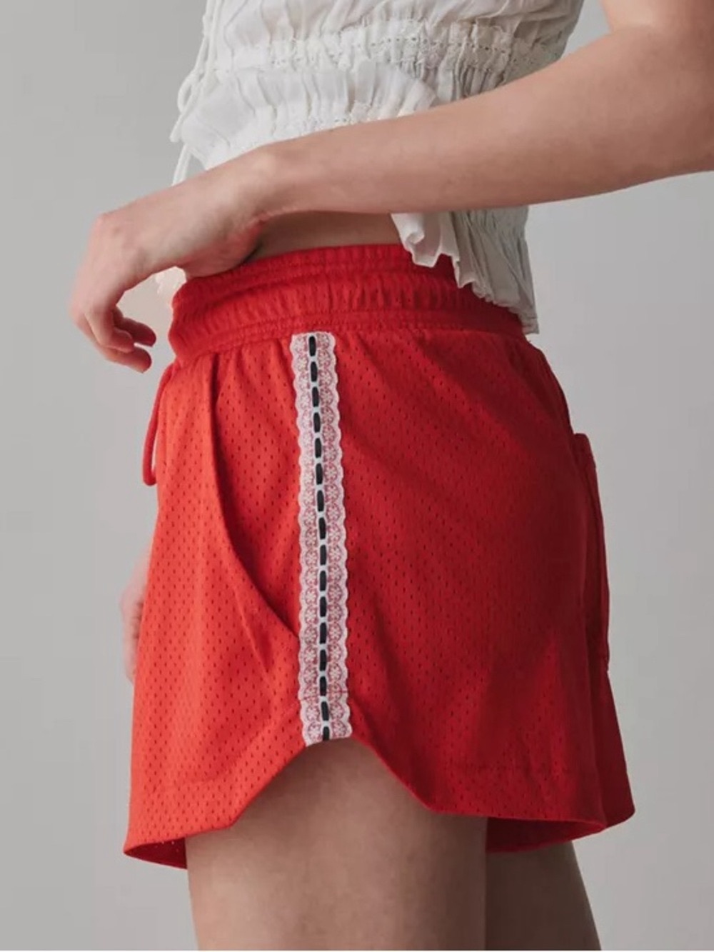 NWOT UO BDG On The Court Lace Trim Track Short‎ coquette sporty